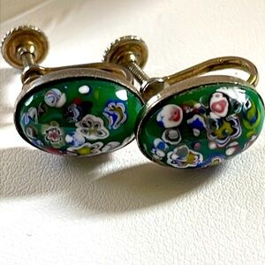 Murano glass vintage earrings